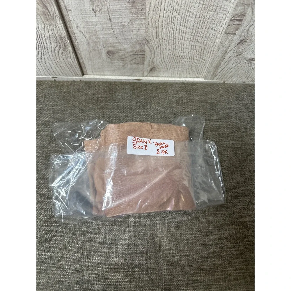 Spanx Nude Control Top Pantyhose High Waisted Shaper Tights Size B 20211R 2 Pack